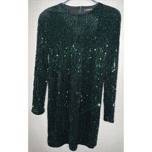 SHEIN Sequin Dress Women Size XL Green